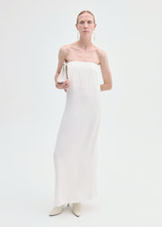 Strapless Column Dress in Viscose Crepe - Ivory - CO Collections
